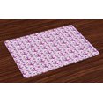 thumbnail image 1 of Ambesonne Butterfly Place Mats Set of 4, Purple Color Fauna, Standard Size, Purple White, 1 of 4