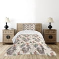 thumbnail image 1 of Ambesonne Butterfly Quilted Bedspread Set 2 Pcs, Soft Colored Animals, Twin Size, Multicolor, 1 of 6
