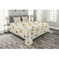 thumbnail image 1 of Ambesonne Butterfly Quilted Bedspread Set 3 Pcs, Cartoon Style Vivid, King Size, Multicolor, 1 of 3