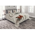 thumbnail image 1 of Ambesonne Butterfly Quilted Bedspread Set 3 Pcs, Rocks Serenity, Queen Size, Beige Orange, 1 of 3