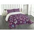 thumbnail image 1 of Ambesonne Butterfly Quilted Bedspread Set 3 Pcs, Vortex Shapes Design, King Size, Multicolor, 1 of 5