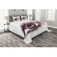 thumbnail image 1 of Ambesonne Butterfly Quilted Bedspread Set 3 Pcs, Woman Eyelashes, King Size, Pale Pink Purple, 1 of 3