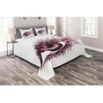 thumbnail image 1 of Ambesonne Butterfly Quilted Coverlet 3 Pcs, Woman Eyelashes, Queen Size, Pale Pink Purple, 1 of 2