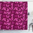 thumbnail image 1 of Ambesonne Butterfly Shower Curtain, Abstract Pink Butterflies, 69"Wx75"L, Magenta Pale Pink Maroon, 1 of 3
