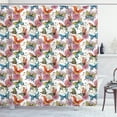 thumbnail image 1 of Ambesonne Butterfly Shower Curtain, Carnations Vintage, 69"Wx75"L, Multicolor, 1 of 3