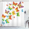thumbnail image 1 of Ambesonne Butterfly Shower Curtain, Cartoon Animals Spring, 69"Wx75"L, Multicolor, 1 of 5