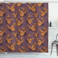 thumbnail image 1 of Ambesonne Butterfly Shower Curtain, Insect with Dotted Wings, 69"Wx84"L, Pale Eggplant Multicolor, 1 of 4
