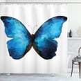 thumbnail image 1 of Ambesonne Butterfly Shower Curtain, Modern Blue Ombre, 69"Wx75"L, Pale Blue Dark Blue, 1 of 3