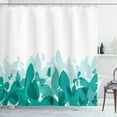 thumbnail image 1 of Ambesonne Butterfly Shower Curtain, Spring Theme Abstract, 69"Wx70"L, Teal White, 1 of 3