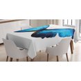 thumbnail image 1 of Ambesonne Butterfly Tablecloth Rectangular Table Cover, Modern Blue Ombre, 60"x84", Pale Blue Dark Blue, 1 of 4