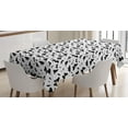 thumbnail image 1 of Ambesonne Butterfly Tablecloth Rectangular Table Cover, Monochrome Bug Design, 60"x84", White and Black, 1 of 4