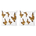 thumbnail image 1 of Ambesonne Butterfly Throw Pillow Cover 2 Pack, Gracious Winged Insect, 24", Earth Yellow Orange, 1 of 5
