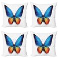 thumbnail image 1 of Ambesonne Butterfly Throw Pillow Cover 4 Pack, Cycle of Life Theme, 18", Orange Blue Black, 1 of 5