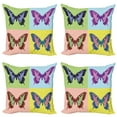 thumbnail image 1 of Ambesonne Butterfly Throw Pillow Cover 4 Pack, Pop Art Swallowtail, 20", Multicolor, 1 of 6
