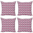 thumbnail image 1 of Ambesonne Butterfly Throw Pillow Cover 4 Pack, Vibrant Watercolor, 24", Pink Magenta Black, 1 of 2