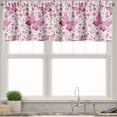 thumbnail image 1 of Ambesonne Butterfly Valance Pack of 2, Pink Flowers, 54"X12", Pale Pink White, 1 of 5