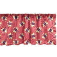 thumbnail image 1 of Ambesonne Butterfly Window Valance, Cartoon Butterfly Music Notes Toys Repetitive Nursery Theme, Curtain Valance for Kitchen Bedroom Decor with Rod Pocket, 54" X 12", Pale Ruby Plum, 1 of 3