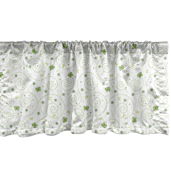 Ambesonne Butterfly Window Valance, Flowers Spring Awakening, 54" X 18", Yellow Green