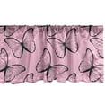 thumbnail image 1 of Ambesonne Butterfly Window Valance, Gracious Spring Animal, 54" X 18", Pale Pink Charcoal Grey, 1 of 5
