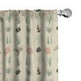 thumbnail image 1 of Ambesonne Cactus 4-Panel Curtains, Succulent Haworthia Opuntia, 56"x95", Champagne Peach, 1 of 1
