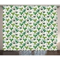 thumbnail image 1 of Ambesonne Cactus Curtains 2 Panel Set, Exotic Succulent Plants, 108" x 84", Multicolor, 1 of 3