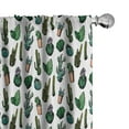 thumbnail image 1 of Ambesonne Cactus Curtains, Spiked Cacti Pots Art, Pair of 28"x63", Multicolor, 1 of 5