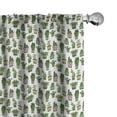 thumbnail image 1 of Ambesonne Cactus Curtains, Succulent Doodle Pots, Pair of 28"x63", Multicolor, 1 of 5