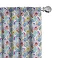 thumbnail image 1 of Ambesonne Cactus Curtains, Vintage Latin American, Pair of 28"x84", Multicolor, 1 of 5