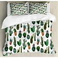 thumbnail image 1 of Ambesonne Cactus Duvet Cover Sets, Spiked Cacti Pots Art, 2-Queen, Multicolor, 1 of 7