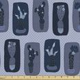 thumbnail image 1 of Ambesonne Cactus Fabric by the Yard Upholstery, Cold Color Palette Succulent, 10 Yards, Ceil Blue Dark Indigo, 1 of 5