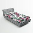 thumbnail image 1 of Ambesonne Cactus Fitted Sheet, Spring Blooms Boho Style, Twin Size, Multicolor, 1 of 2
