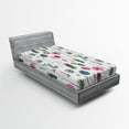 thumbnail image 1 of Ambesonne Cactus Fitted Sheet, Springtime in Hawaii, Twin XL Size, Multicolor, 1 of 2