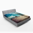 thumbnail image 1 of Ambesonne Cactus Fitted Sheet, Sunny Hot Desert Plant, Queen Size, Multicolor, 1 of 2