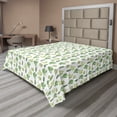 thumbnail image 1 of Ambesonne Cactus Flat Sheet, Cartoon Doodle Flora, Queen Size, Fern Green Apple, 1 of 1