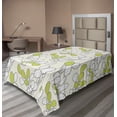 thumbnail image 1 of Ambesonne Cactus Flat Sheet, Pastel Exotic Cacti Drawing, TwinXL Size, Yellow Green and Eggshell, 1 of 1