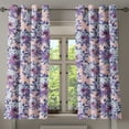 thumbnail image 1 of Ambesonne Cactus Grommet Curtain, Blooming Flowers Pattern, 50"x63", Dark Indigo Plum Quartz, 1 of 1
