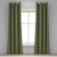 thumbnail image 1 of Ambesonne Cactus Grommet Curtain, Cartoon Saguaro Zigzag, 50" x 96", Green Pale Brown Beige, 1 of 6