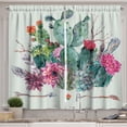 thumbnail image 1 of Ambesonne Cactus Kitchen Curtains, Thorny Boho Blossoms, 55"x39", Multicolor, 1 of 3