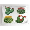 thumbnail image 1 of Ambesonne Cactus Pillow Sham, Watercolor Tropical Art, 26" X 20", Multicolor, 1 of 2
