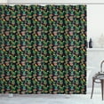 thumbnail image 1 of Ambesonne Cactus Print Shower Curtain, Flowers with Cacti, 69"Wx84"L, Charcoal Grey Multicolor, 1 of 3