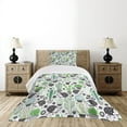 thumbnail image 1 of Ambesonne Cactus Quilted Bedspread Set 2 Pcs, Hedgehog Saguaro Cartoon, Twin Size,, 1 of 3