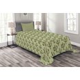 thumbnail image 1 of Ambesonne Cactus Quilted Bedspread Set 2 Pcs, Mexican Inspired Flora, Twin Size, Pistachio Green Caramel, 1 of 3