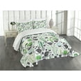 thumbnail image 1 of Ambesonne Cactus Quilted Bedspread Set 3 Pcs, Hedgehog Saguaro Cartoon, King Size,, 1 of 5