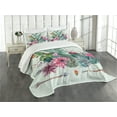 thumbnail image 1 of Ambesonne Cactus Quilted Bedspread Set 3 Pcs, Thorny Boho Blossoms, Queen Size, Multicolor, 1 of 5