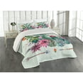 thumbnail image 1 of Ambesonne Cactus Quilted Coverlet 2 Pcs, Thorny Boho Blossoms, Twin Size, Multicolor, 1 of 1