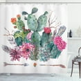 thumbnail image 1 of Ambesonne Cactus Shower Curtain, Bouquet in Boho Style Arrow, 69"Wx84"L, Multicolor, 1 of 3