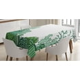thumbnail image 1 of Ambesonne Cactus Tablecloth Rectangular Table Cover, Arizona Doodle Desert, 52"x70", Green Pale Green Seafoam, 1 of 4