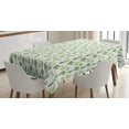 thumbnail image 1 of Ambesonne Cactus Tablecloth Rectangular Table Cover, Cartoon Doodle Flora, 60"x90", Fern Green Apple, 1 of 4
