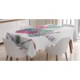 thumbnail image 1 of Ambesonne Cactus Tablecloth Rectangular Table Cover, Exotic Bouquet Vintage, 52"x70", Green Pink Brown, 1 of 4