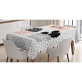 thumbnail image 1 of Ambesonne Cactus Tablecloth Rectangular Table Cover, Hand Drawn Plants Hello, 52"x70", Blush Black Grey, 1 of 4